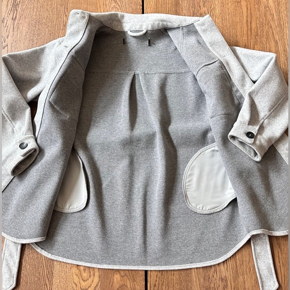 Zara Grey Soft Belted Overshirt Size SMALL - Picture 6 of 12